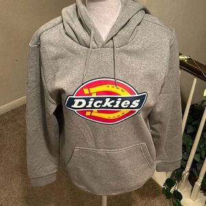 Dickies Size S Horseshoe Icon Logo Hoodie Sweatshirt Gray Casual Workwear New